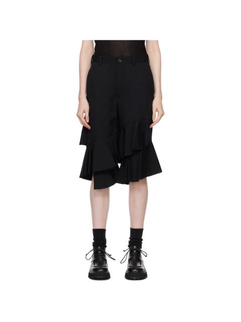 Black Ruffled Trousers