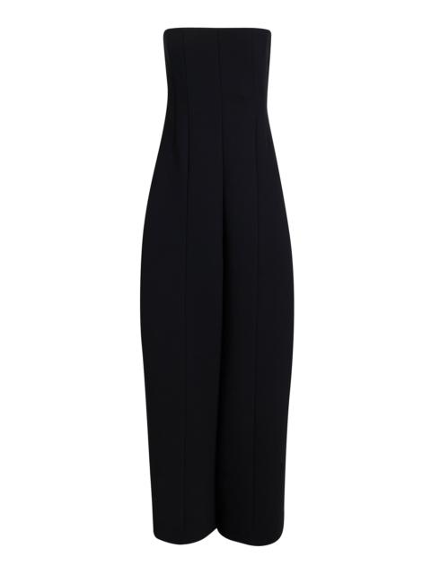 Lennex Strapless Crepe Jumpsuit black