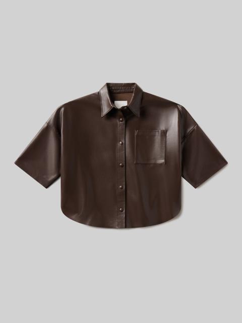 Frances Cropped Cape Button Up
In Chocolate