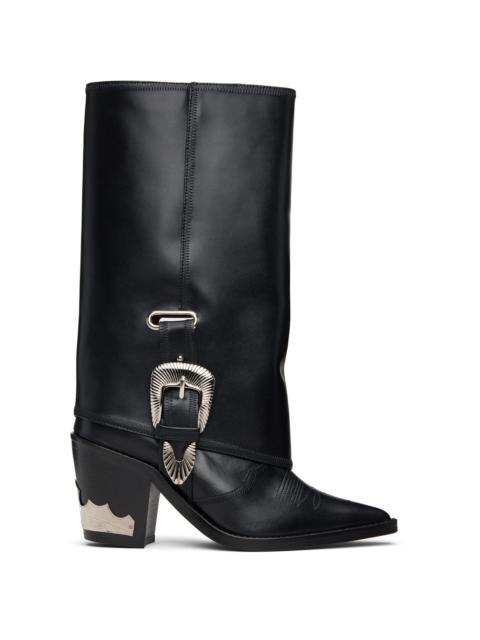 Black Western Style Tall Boot