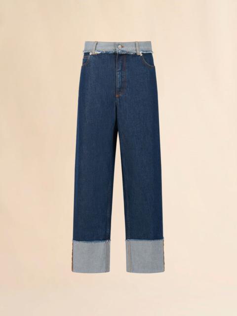 BLUE DENIM INSIDE-OUT JEANS
