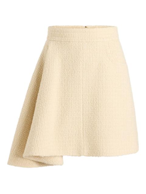 asymmetric tweed skirt