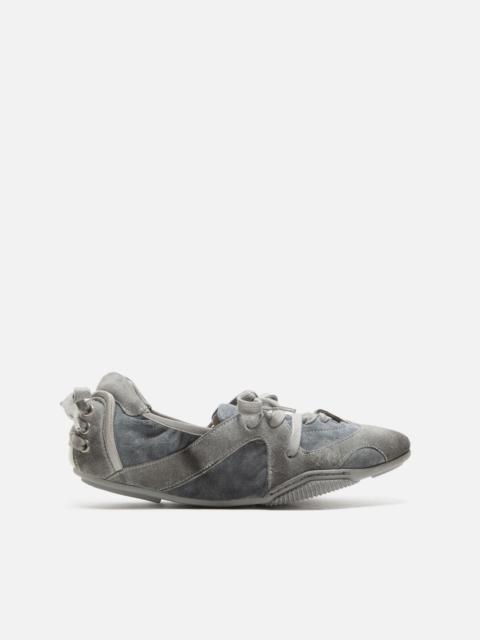 Lace-up suede shoes - Multi grey
