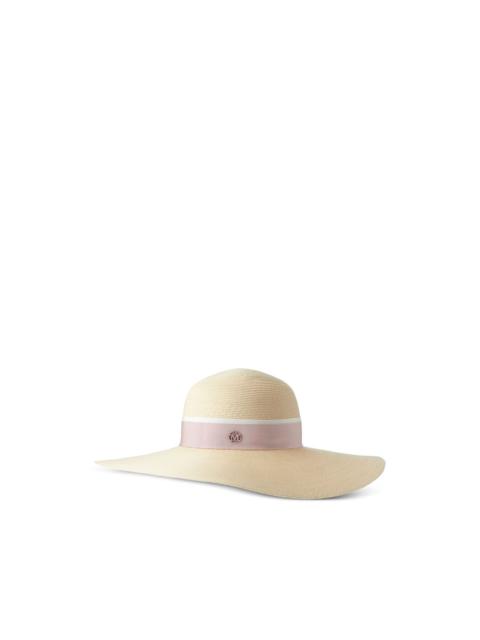 Blanche straw capeline hat