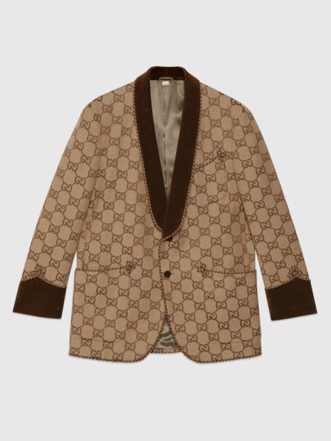 Gucci 100 maxi GG canvas jacket