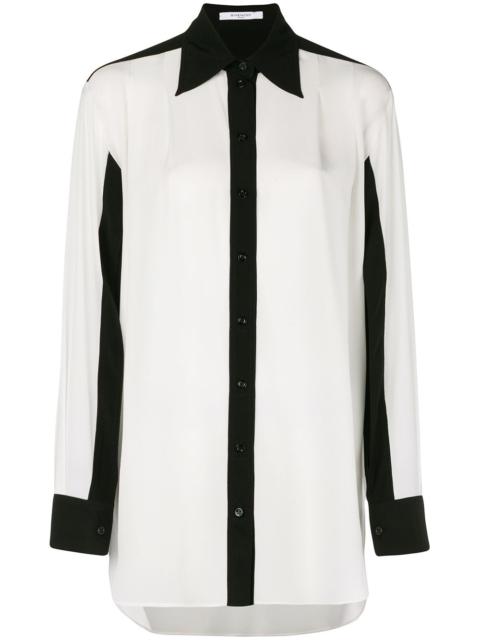 contrast trim blouse
