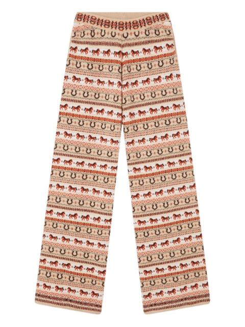 Fair Isle patterned trousers