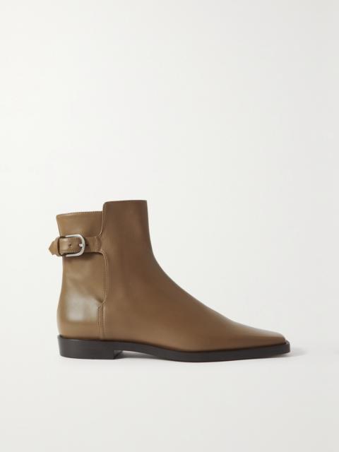 + Net Sustain The Belted Leather Ankle Boots