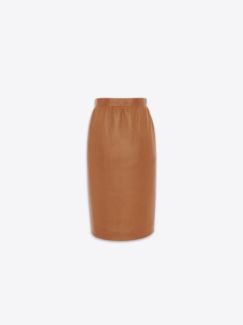 pencil skirt in lambskin