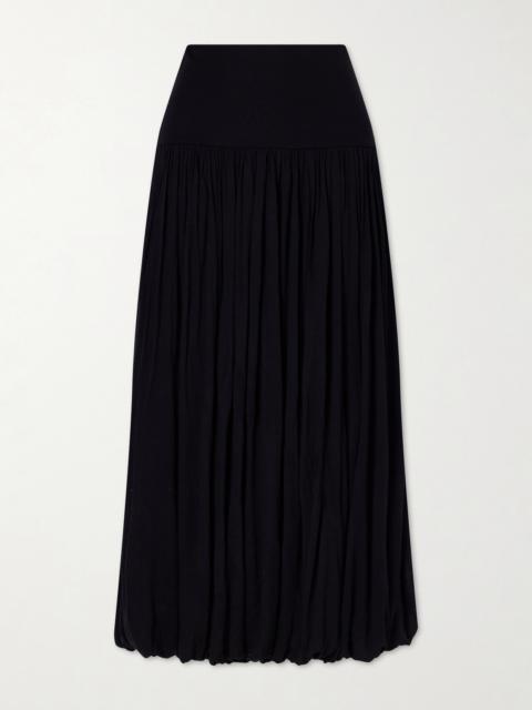 Gathered Midi Skirt
