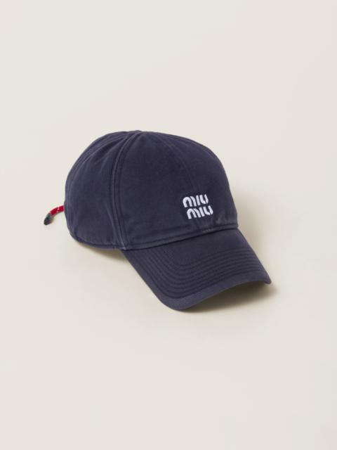 Denim baseball cap