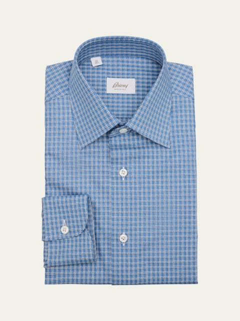 Men's Cotton Graph Check Dress Shirt