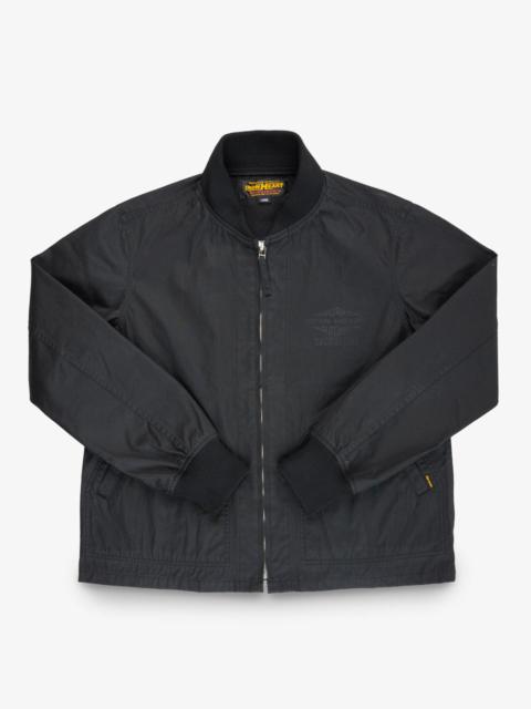 7OZ RUBBER WAX COATED WINDBREAKER - BLACK