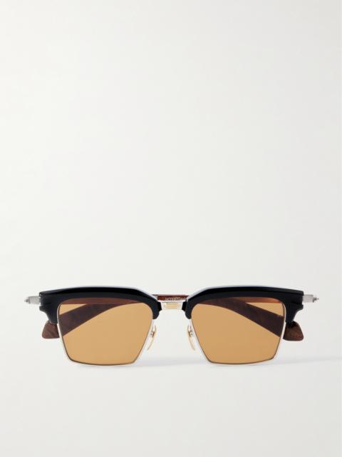 Alin D-frame Gold-tone, Titanium And Acetate Sunglasses