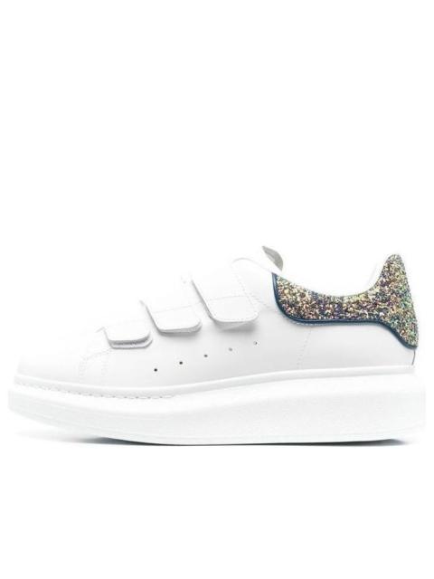 (WMNS) Alexander McQueen Oversized Triple Strap Sneaker 'White Glittered' 697106WICG59994