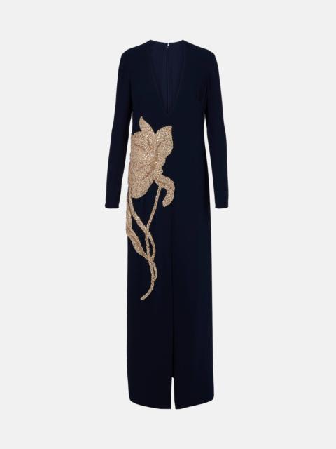 Jennis embellished crêpe maxi dress