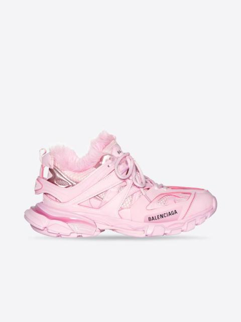 Women's Track Sneaker Fake Fur in Pink