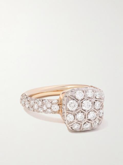 Nudo Solitaire 18-karat White And Rose Gold Diamond Ring