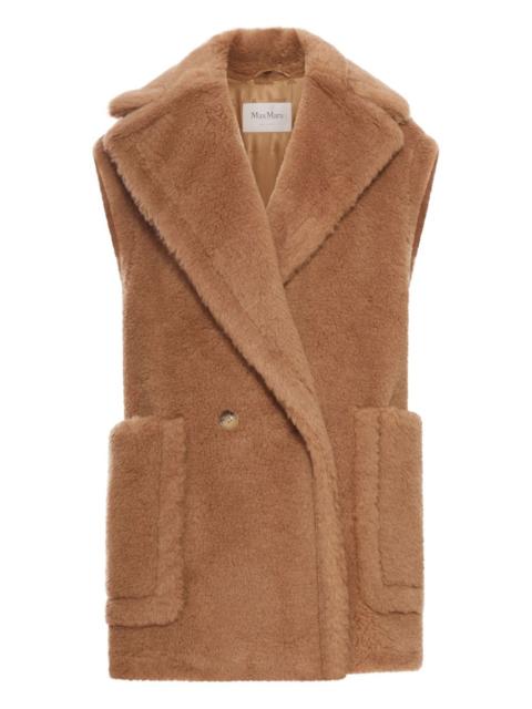 double-breasted fur gilet