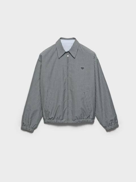 Checked poplin jacket