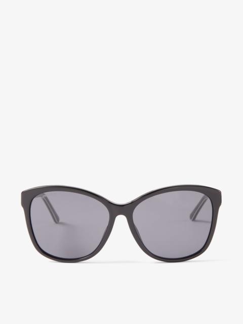 Lidie/F/Sk 59
Black Cat-Eye Sunglasses with JC Monogram