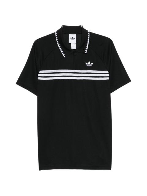 Adidas Striped-detail Polo Shirt