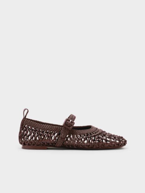 Knotted Riad Flat in Chocolate
