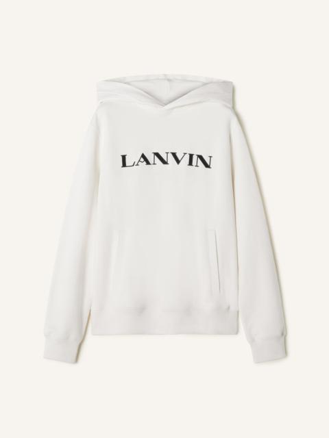 LANVIN EMBROIDERED COTTON HOODIE