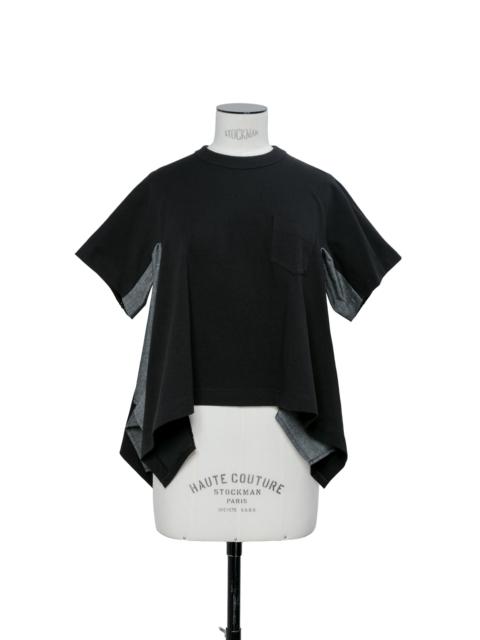 Light Weight Denim x Cotton Jersey T-Shirt