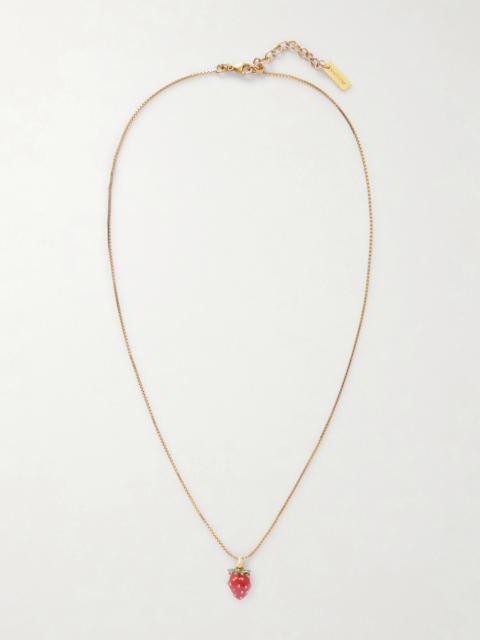Gold-tone And Enamel Necklace