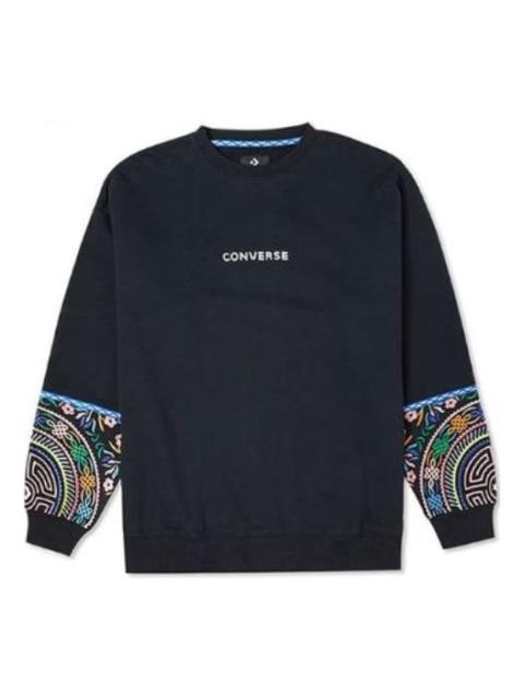 Converse Tapesty Crewneck Sweatshirt 'Black' 10025058-A03