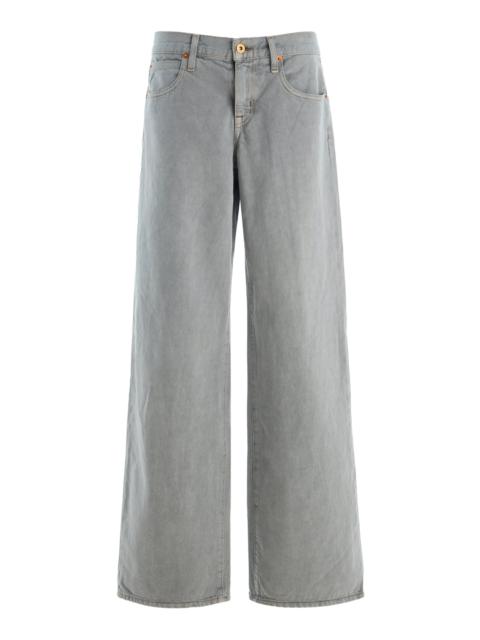 Lexi Rigid Low-Rise Wide-Leg Jeans grey