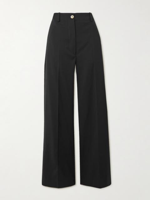 Iconic Wool-blend Wide-leg Twill Pants