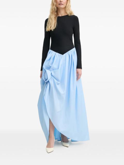 long-sleeve floral maxi dress