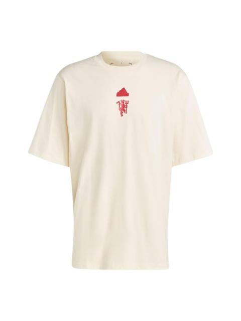 adidas Manchester United LFSTLR Oversized T-Shirts 'White Red' IA8552