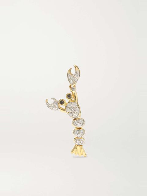 9-karat gold diamond earring
