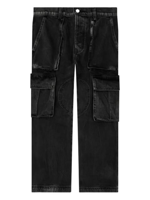 logo-patch cargo-pockets jeans