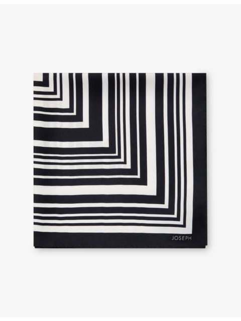 Kenza Stripe Silk Scarf