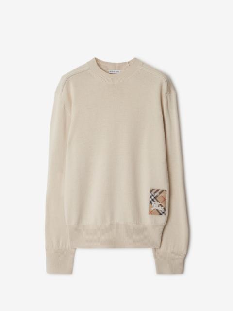 Check Label Wool Sweater