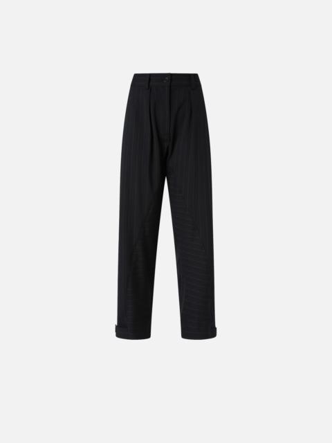 PINSTRIPE WOOL BALLOON TROUSERS