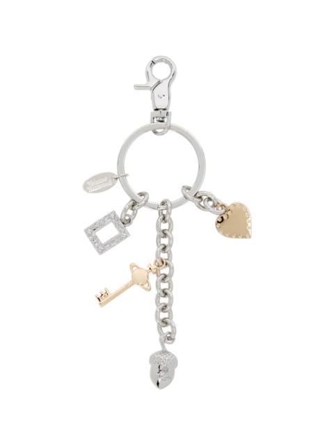 Silver Multi Charm Keyring
