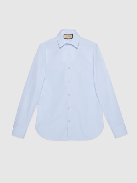 Cotton poplin shirt with Double G