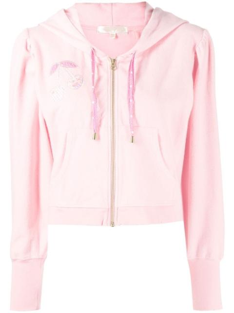 Hasana zip-up appliqué hoodie