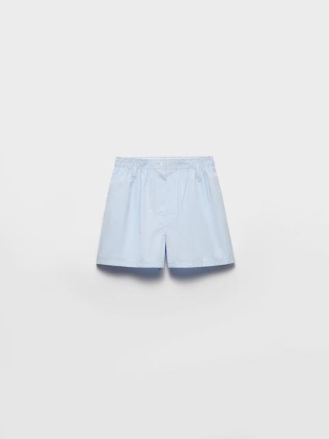 Cotton poplin shorts