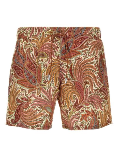 paisley-print swim shorts