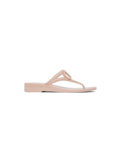 Pink VLogo Signature Rubber Thong Sandals