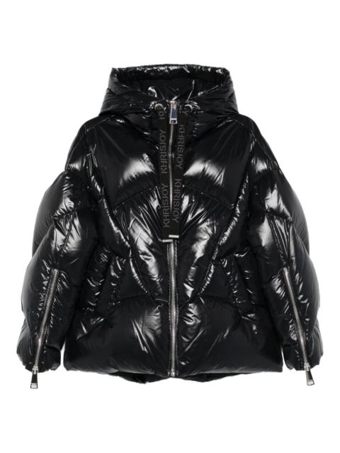 hooded-quilted puffer jacket