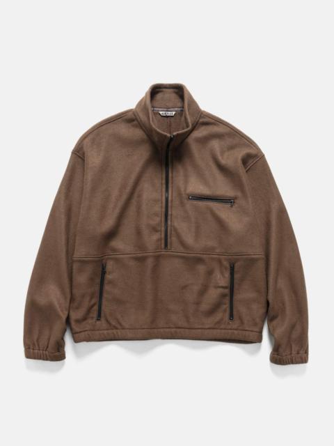 Pure Silk Comfort Fleece Half Zip P/O Brown