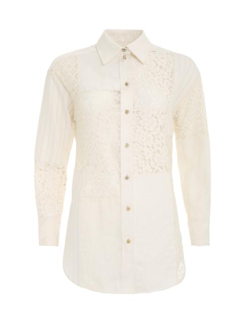LUMINOSITY PATCH LACE SHIRT