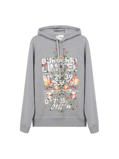 Men's Burberry SS21 Pullover hooded Printing light grey 80375421